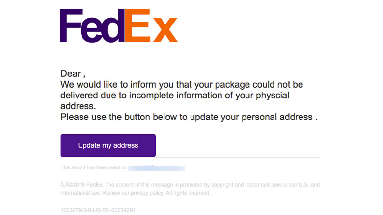 Pas op voor 'FedEx' nepmail!