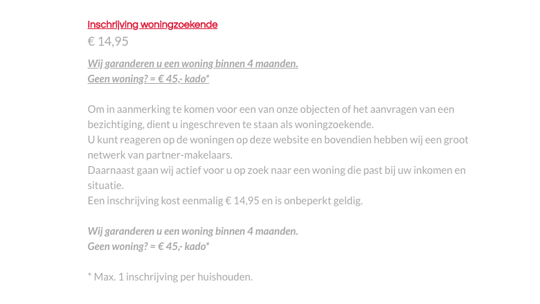 De toezegging van Arrow-huurwoningen.nl De toezegging van Arrow-huurwoningen.nl