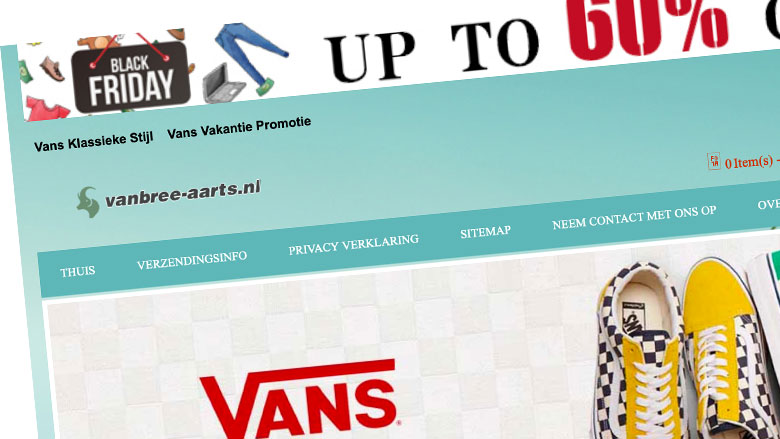 Politie waarschuwt voor webshop www.vanbree-aarts.nl