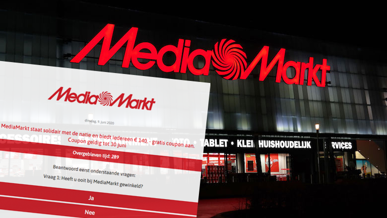 herhaling tsunami leerboek MediaMarkt deelt géén cadeaukaart t.w.v. € 140,- uit via Facebook -  Opgelicht?! - AVROTROS programma over oplichting en fraude en bedrog