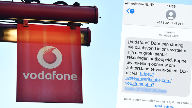Sms van 'Vodafone' over ontkoppelen rekening? Dat is phishing gericht op klanten van meerdere banken