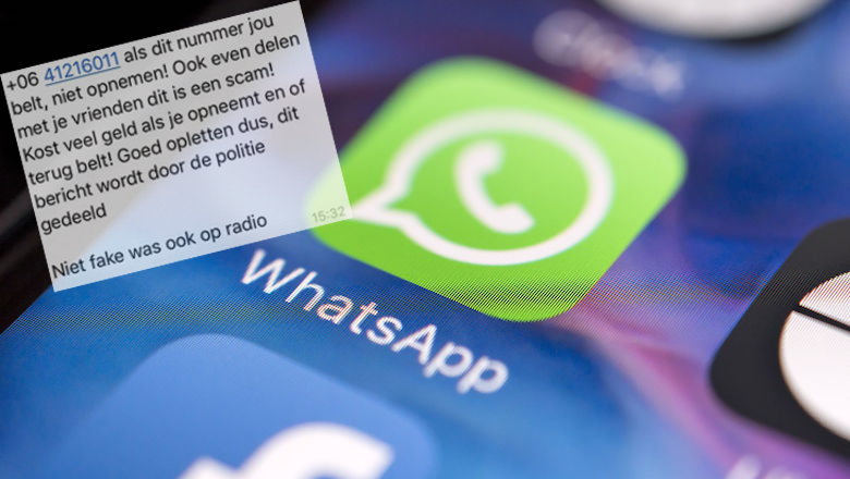 Is het telefoonnummer 06-41216011 uit het WhatsApp-kettingbericht gevaarlijk?