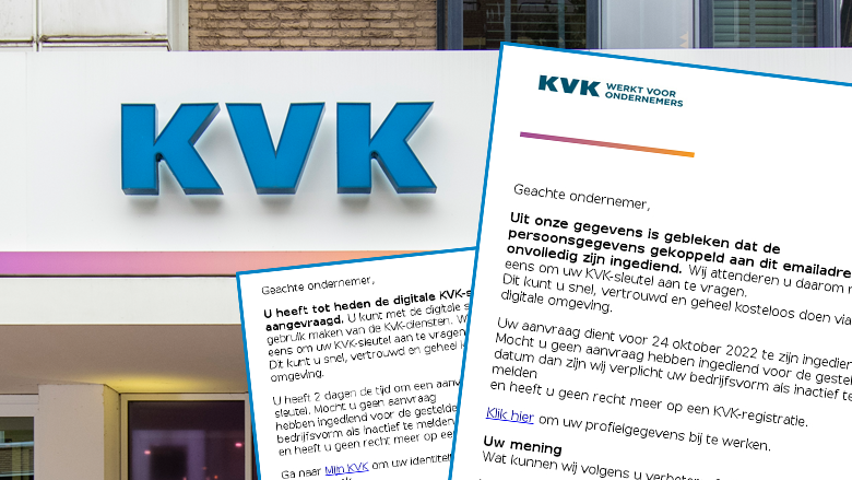 Oplichters sturen massaal valse e-mails uit naam van KVK