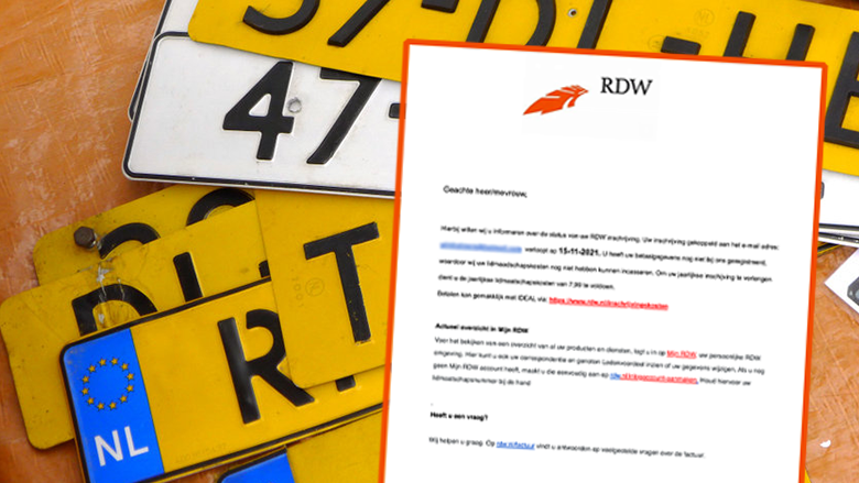 Valse mail namens de RDW over 'inschrijving verlengen' steekt in een nieuw jasje