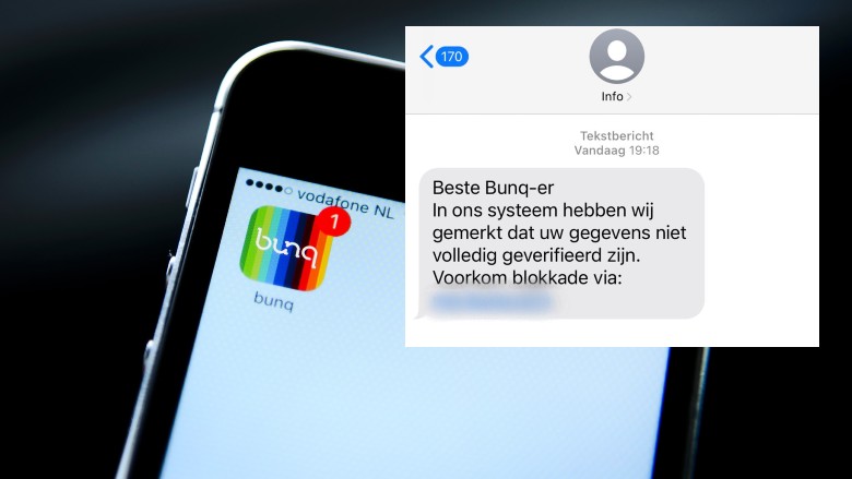 Valse sms uit naam van Bunq in omloop: 'Voorkom een blokkade'