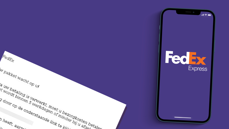 Pas op voor deze valse mail uit naam van FedEx: ‘Uw pakket wacht op u!’