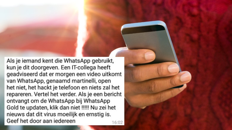 'Pas op voor hack door Martinelli-video': hoax via WhatsApp duikt weer op