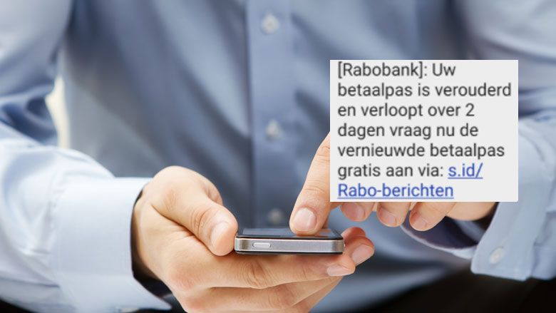 Vals sms'je van 'Rabobank' over nieuwe betaalpas