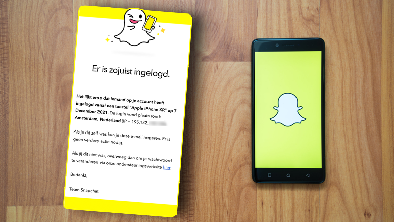 Zó hacken oplichters jouw Snapchat-account: 'Verdachte inlogpoging, verander je wachtwoord'