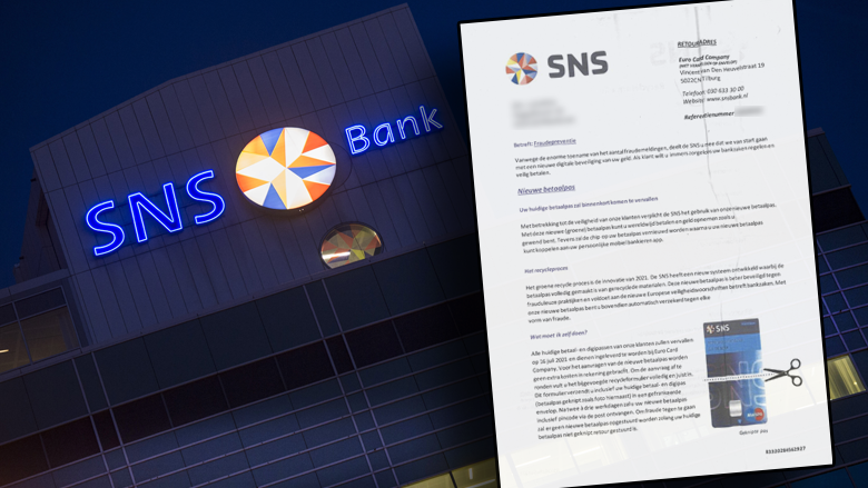 Oplichters sturen nepbrieven namens SNS Bank over verplichte aanvraag nieuwe betaalpas