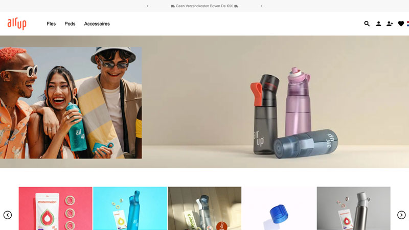 Op zoek naar een Air Up-fles? Deze webshop doet zich voor als de legitieme Air Up-website