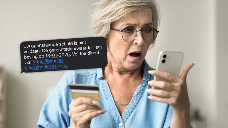 Phishing-sms namens de Belastingdienst: ‘De gerechtsdeurwaarder legt beslag op 13-01-2025’