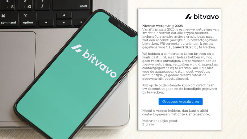 Bitvavo-gebruikers opgelet: ‘Werk jouw gegevens bij voor 31 januari 2025’