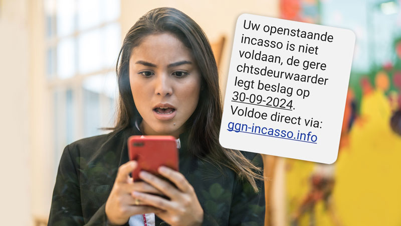 Valse sms namens incassobureau GGN over ‘openstaande incasso’