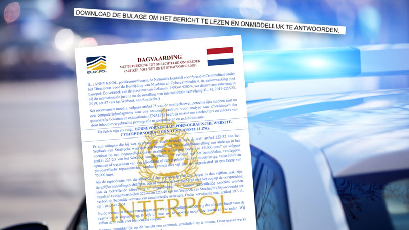 Wees gewaarschuwd voor valse Interpol dagvaarding namens Janny Knol