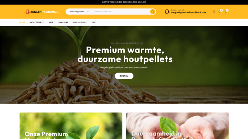 Malafide website ‘jansenhaardhout.com’ verkoopt houtpellets, maar bezorgt niet