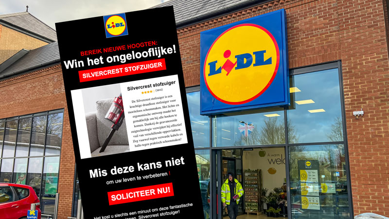 Valse winactie in omloop namens Lidl voor een Silvercrest stofzuiger