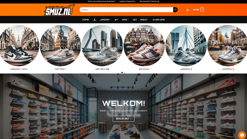 De politie waarschuwt voor valse sneakerwebshop ‘smuz.nl’