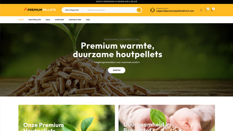 Koop geen duurzame houtpellets voor je houtkachel bij ‘premiumpelletsdirect.com’