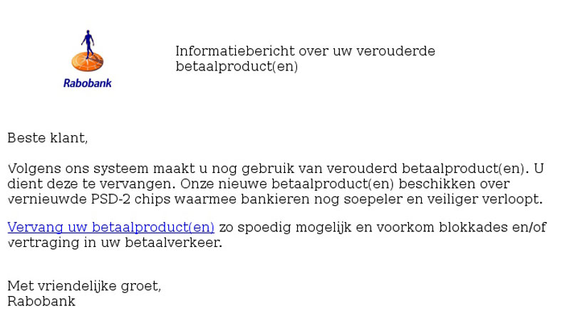 Phishingmail | Rabobank