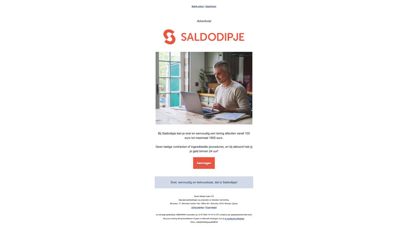 Phishingmail Saldodipje