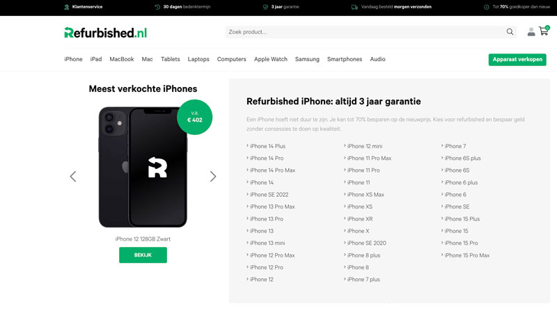 Koop je refurbished iPhone of Android-telefoon niet bij deze webshop
