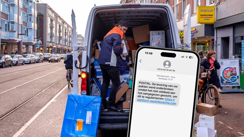 Sms namens PostNL over onderbroken levering van jouw pakket is phishing