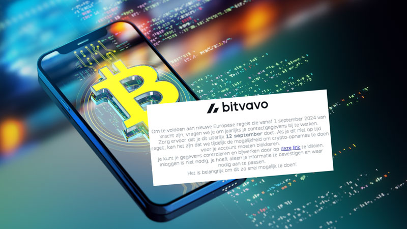 Heb jij crypto in een Bitvavo-wallet, pas dan op voor deze nepmail