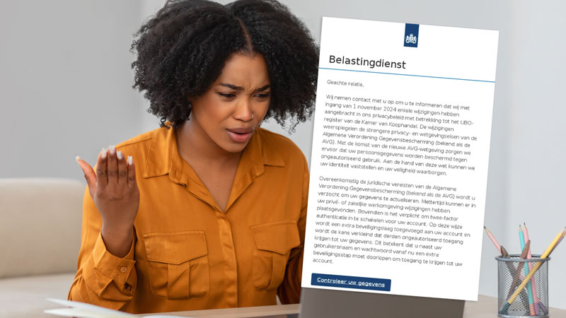 Frauduleuze mail namens de Belastingdienst in omloop over boete van duizenden euro’s