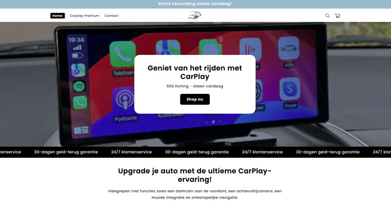 Koop geen Carplay bij deze foute webshop