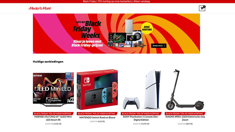 Scoor je Black Friday deals niet bij deze namaak Media Markt webshop