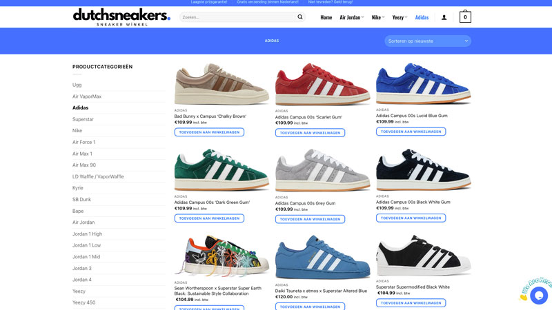 Koop je Nike sneakers of Adidas sportschoenen niet bij ‘dutchsneakers.com’