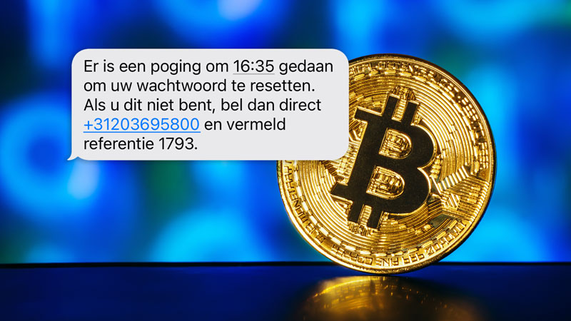 Bitavo-sms verstuurd door cybercriminelen: ‘Om 16:35 is geprobeerd je wachtwoord te resetten’