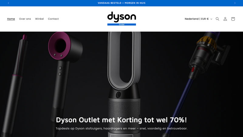 Valse Dyson-outlet website actief met nepkortingen tot wel 70 procent