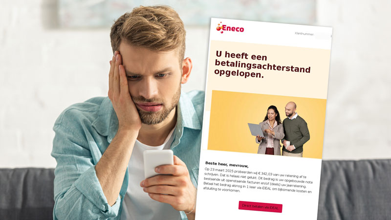 Valse Eneco-mail in omloop: ‘U heeft een betalingsachterstand van 342,03 euro'