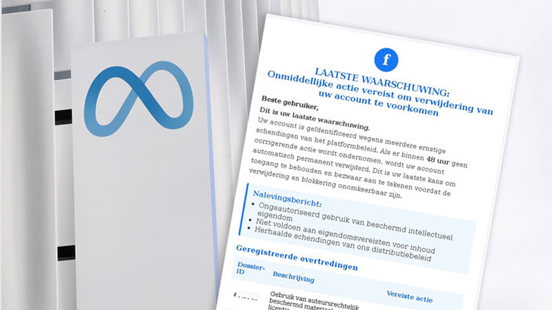 Facebook nepmail: 'Onmiddellijke actie vereist om verwijdering van jouw account te voorkomen’
