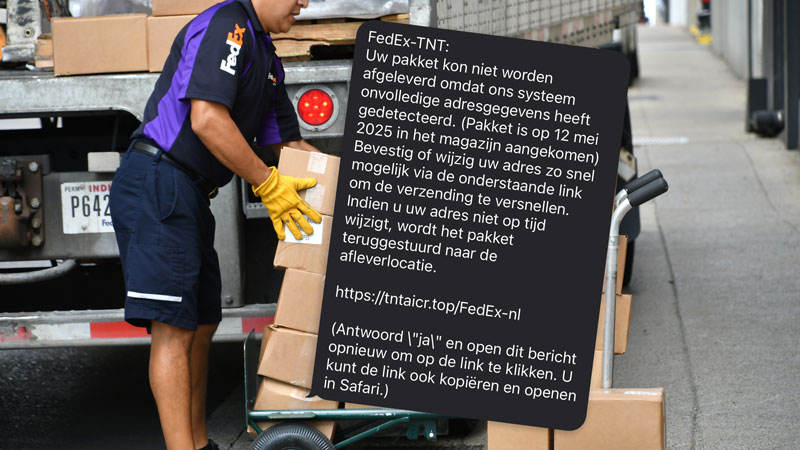 Trap niet in deze valse FedEx-sms over het ‘zo snel mogelijk’ wijzigen van je adresgegevens