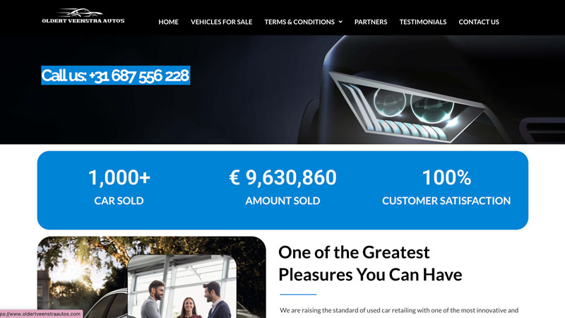 Valse autowebshop ‘oldertveenstraautos.com’ doet zich voor als een legitiem bedrijf