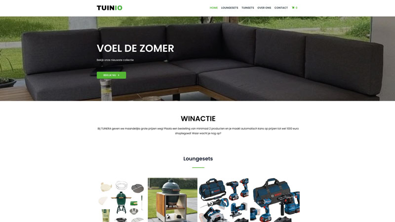 Tuinsets of Bosch-gereedschap met fikse korting kopen? Bestel niets op 'tuinio.nl'