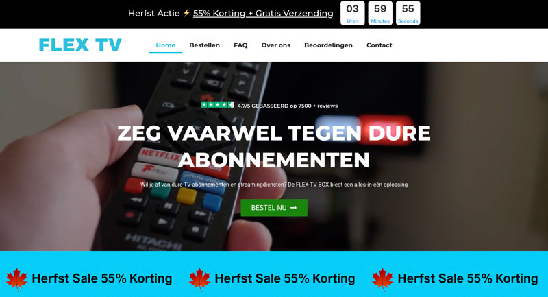 Alle streamingdiensten kijken met één abonnement? Trap niet in deze nepaanbieding van ‘flextvbox.com’