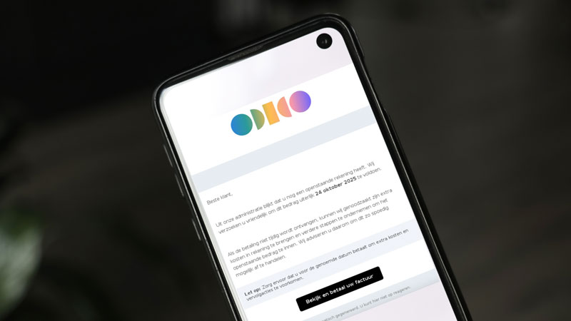 ‘Betaal jouw openstaande rekening uiterlijk op 24 oktober’, mailen oplichters namens Odido